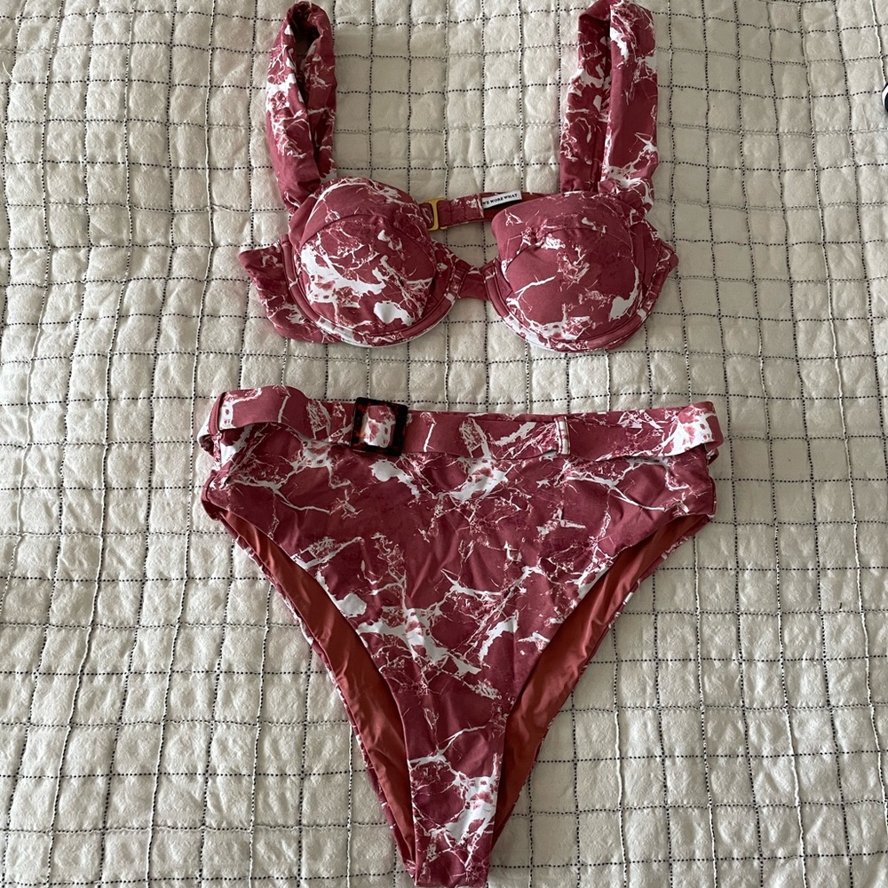 WeWoreWhat Two Piece Bikini in Canyon Rose